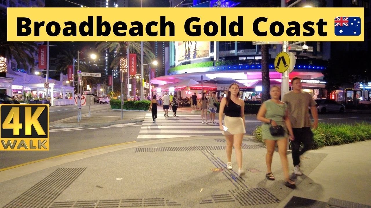 Broadbeach - Gold Coast - Australia 🇦🇺 Friday Night Walk 4K