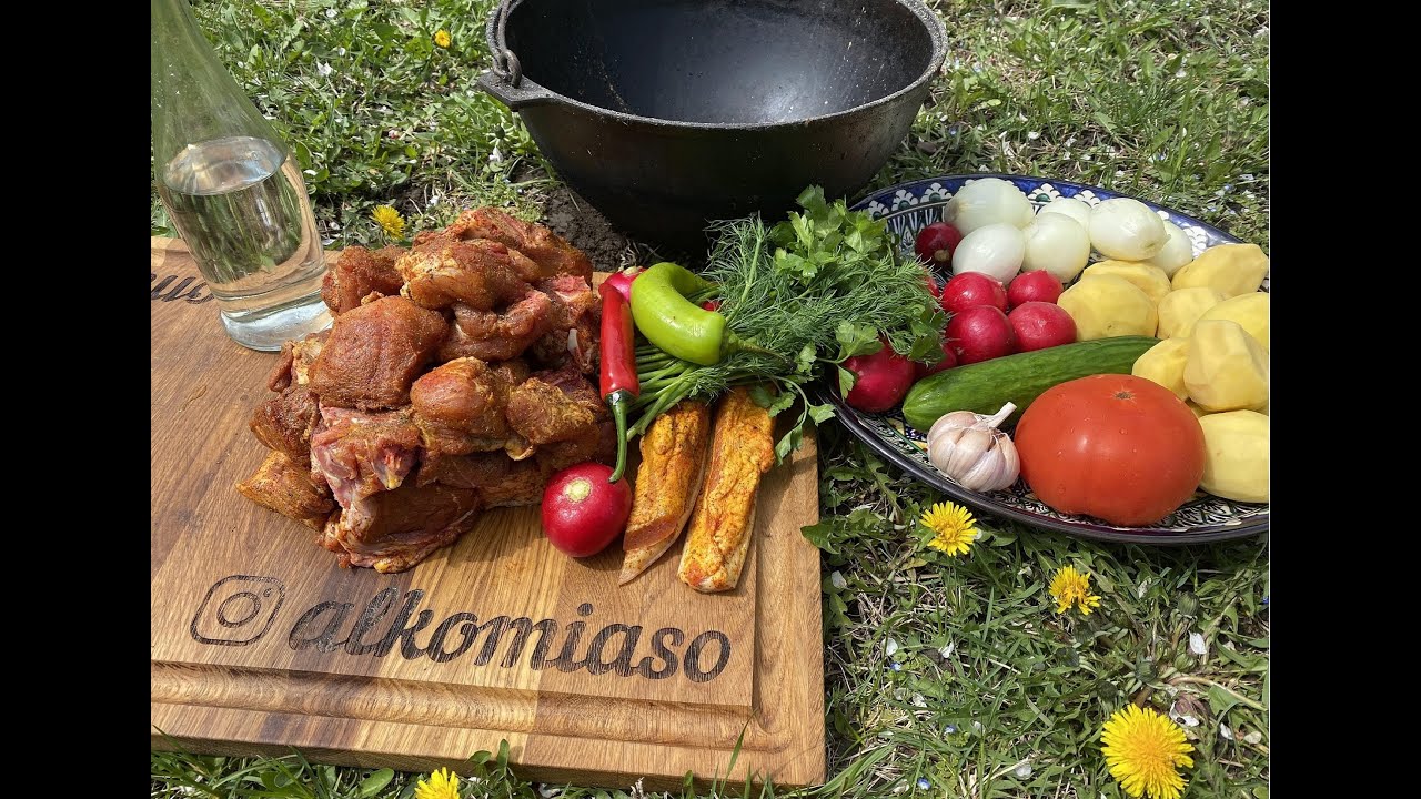 ШАШЛЫК в казане, сочно, вкусно, быстро