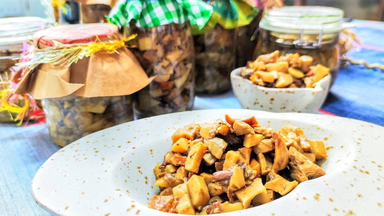 Setas y champiñones en conserva | Receta fácil