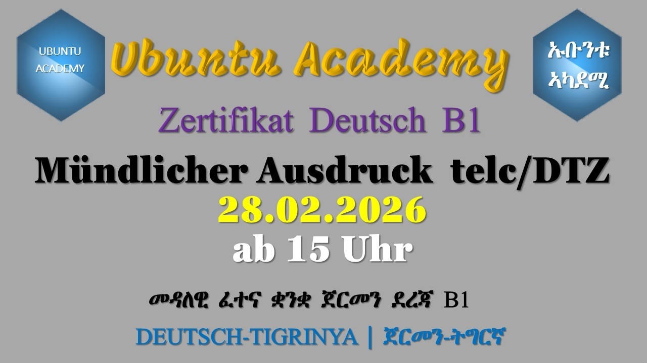 DTZ/ telc | B1 | Sprechen