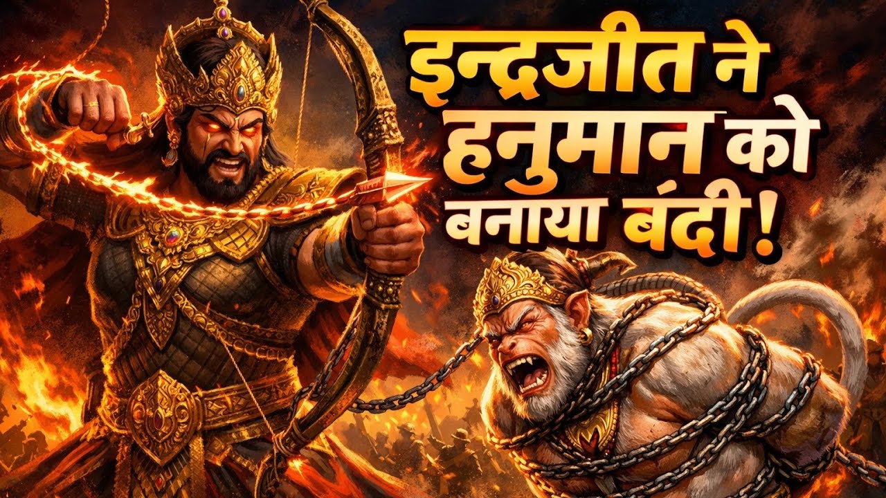 रावण पुत्र इंद्रजीत का पराक्रम | हनुमान जी बंदी