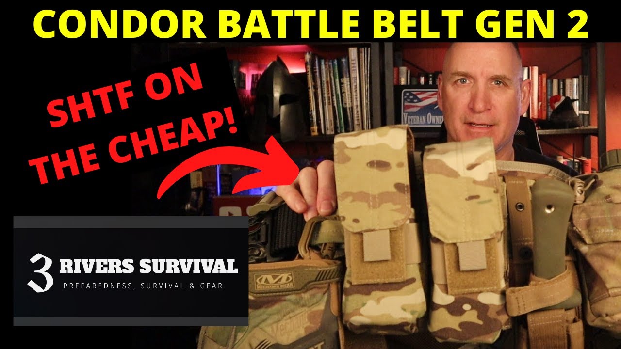 SHTF Condor Battle Belt Gen 2 Setup on the Cheap !