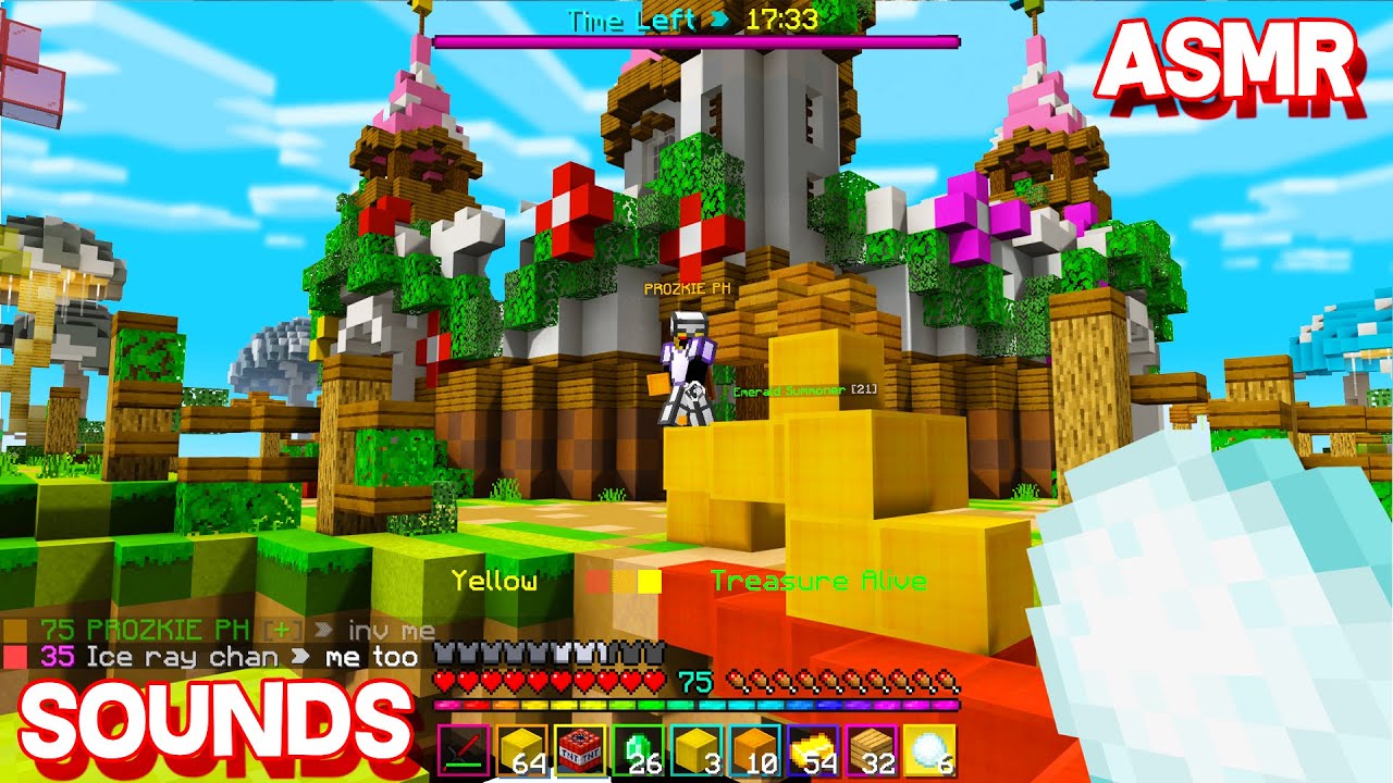 Keyboard + Mouse Sounds Handcam ASMR: Minecraft Hive Treasure Wars