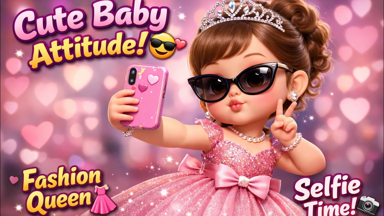 Cute Baby Girl Attitude 😎 | Fashion Dress Look 👗 | Selfie Queen 💖