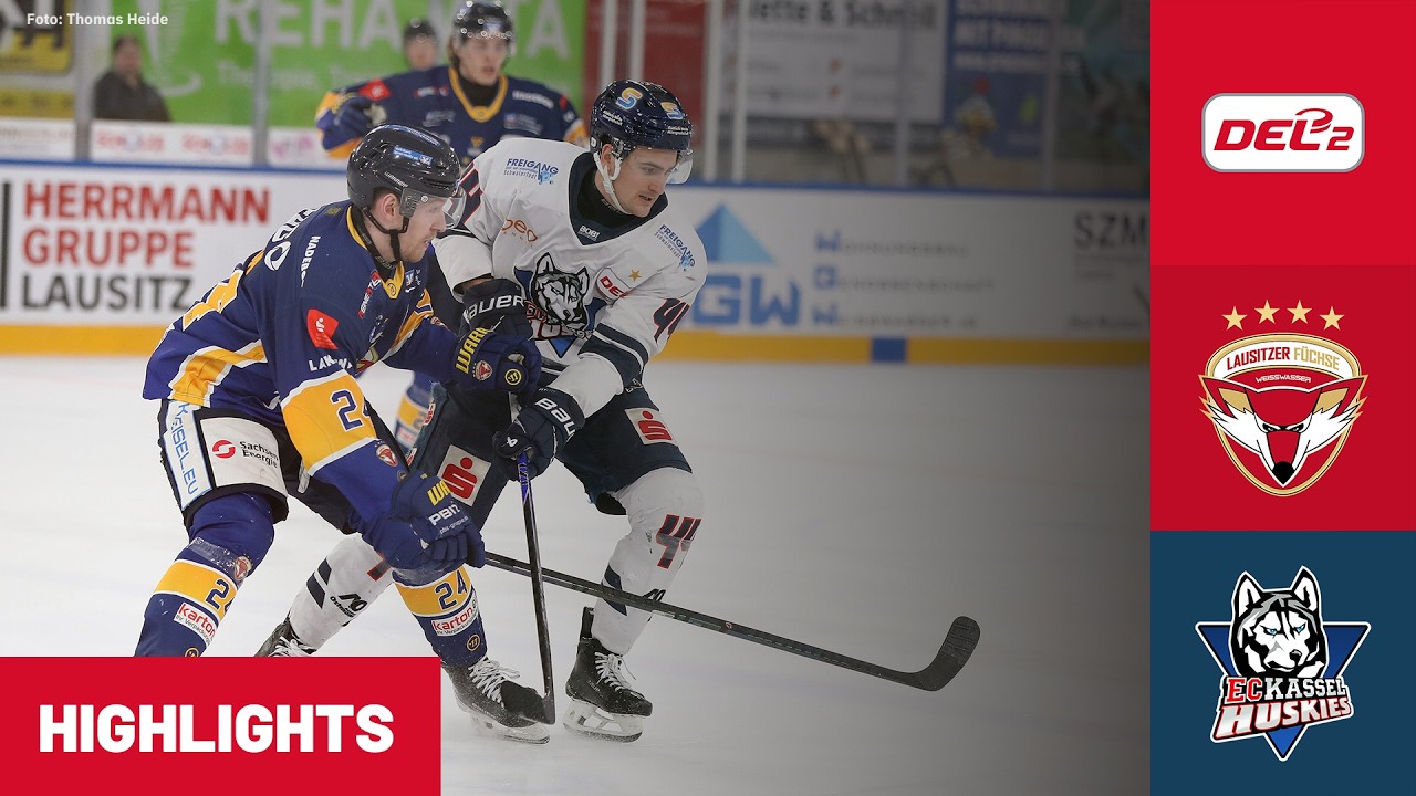 DEL2: Lausitzer F&uuml;chse vs. EC Kassel Huskies 6. Spiel | Highlights