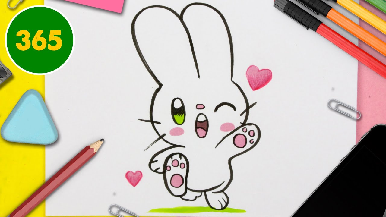 COME DISEGNARE CONIGLIO KAWAII - Come disegnare animali