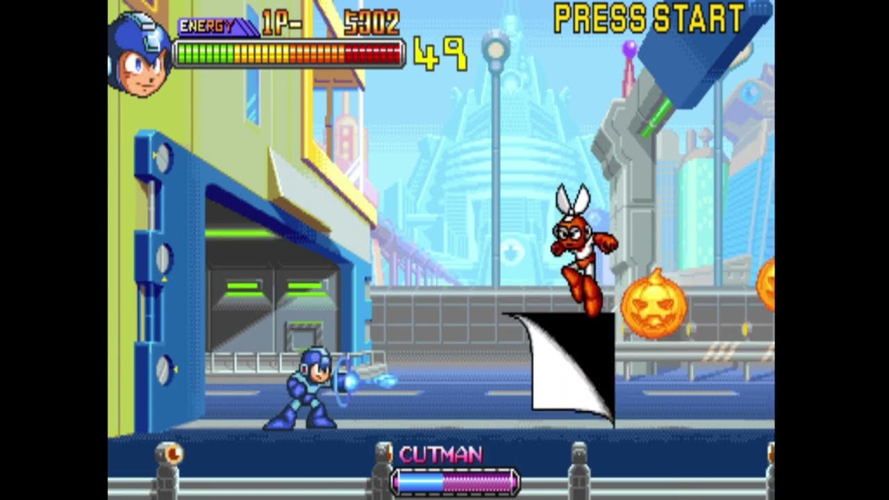 Megaman 2 the power fighters [Cutman special move easter eggs]
