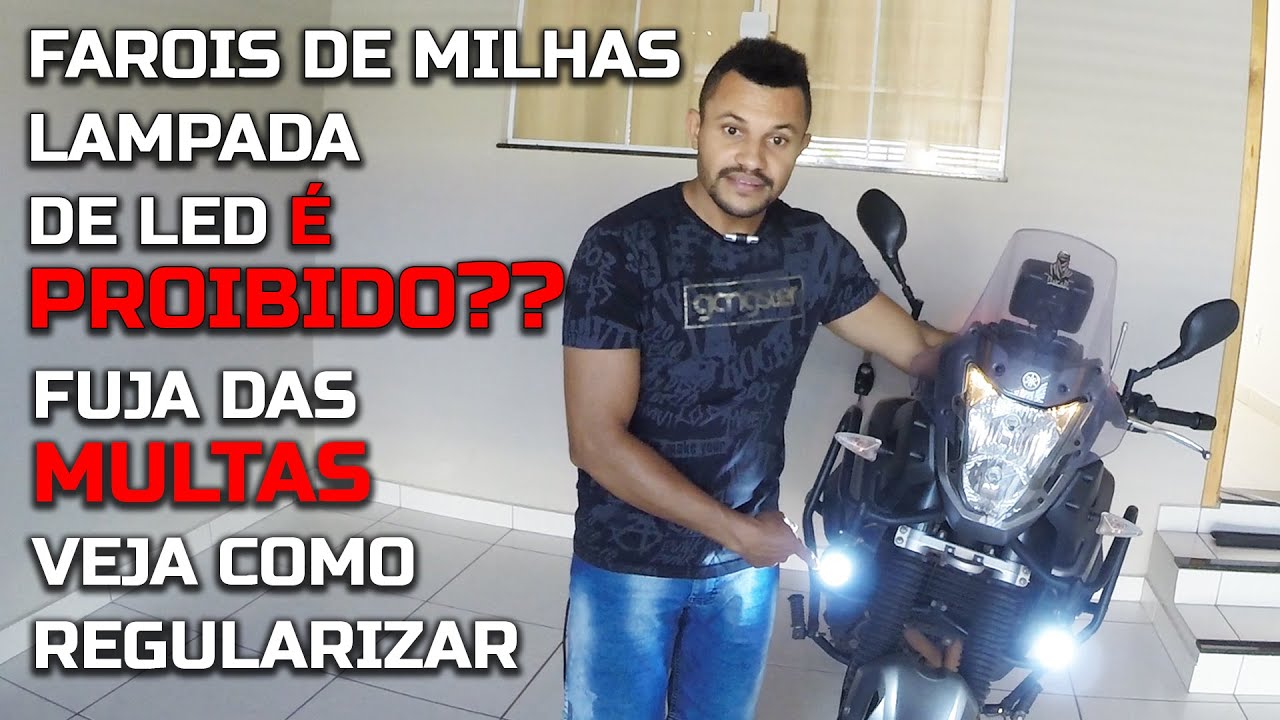 FARÓIS AUXILIARES E LAMPADA DE LED NA MOTO É PROIBIDO? VEJA COMO REGULARIZAR - DIEGOCM
