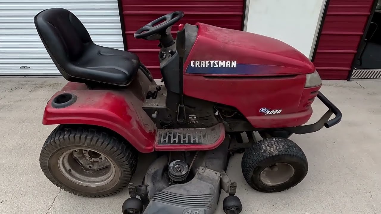 Снятие деки газонокосилки Craftsman GT 5000 48 дюймов 2004 года (дека продана)