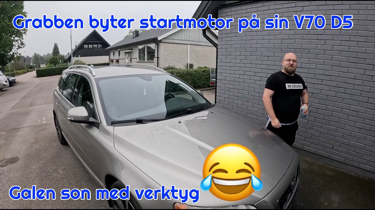 Min galna son skall byta startmotor på sin V70 😱