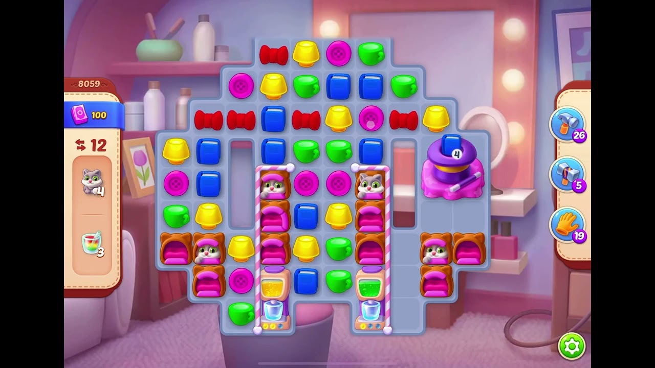 HomeScapes Level 8059 no boosters (23 moves)