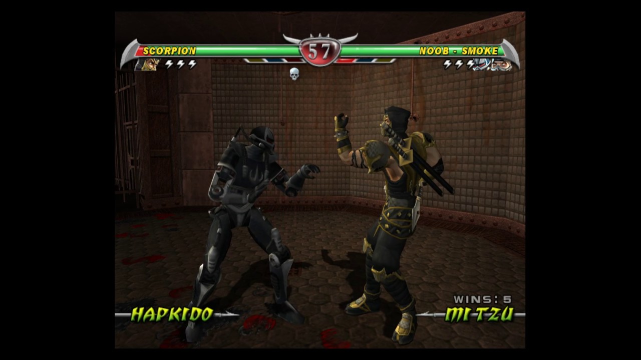 Fighting Game Bosses 101. Mortal Kombat: Deception - Noob-Smoke sub-boss battle