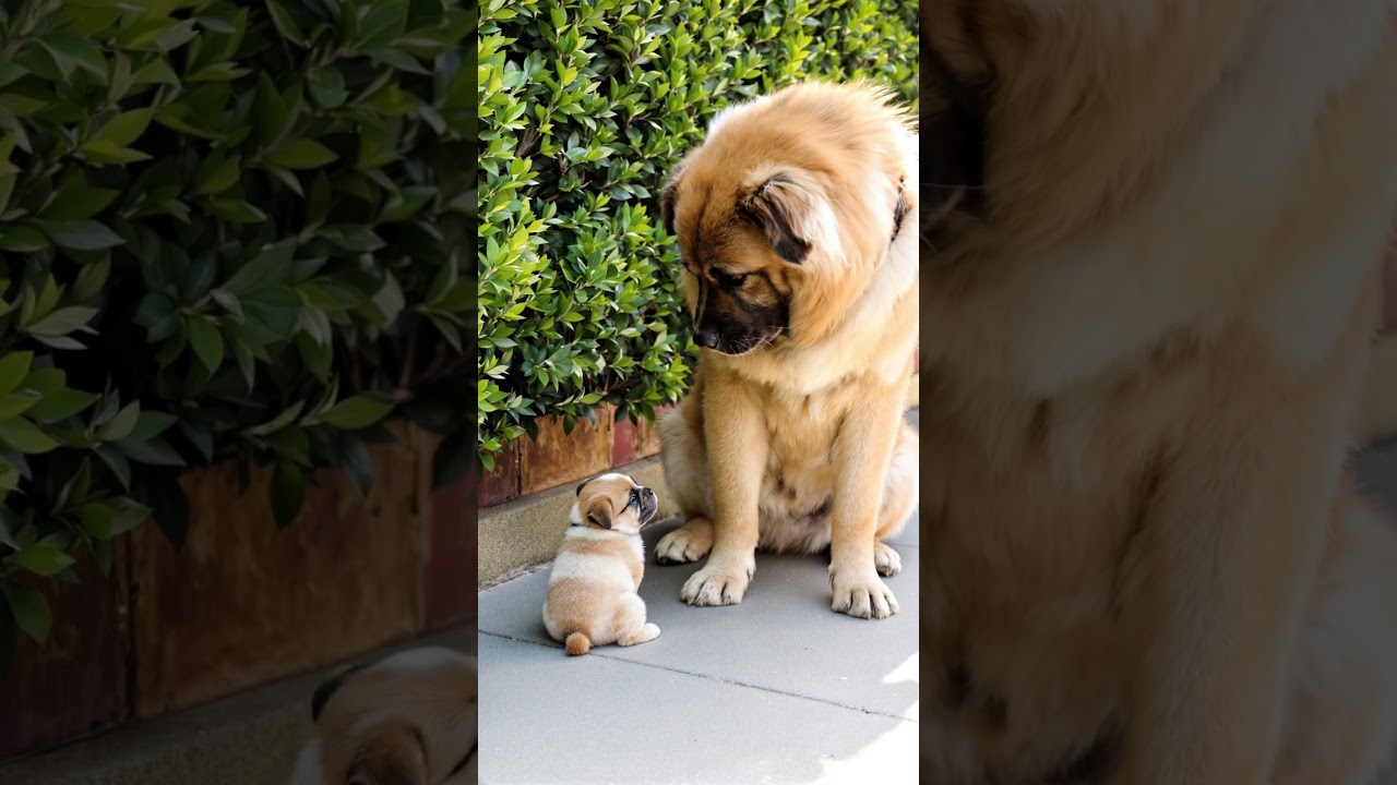Gentle Giant Comforts Tiny Crying Puppy ❤️🐶