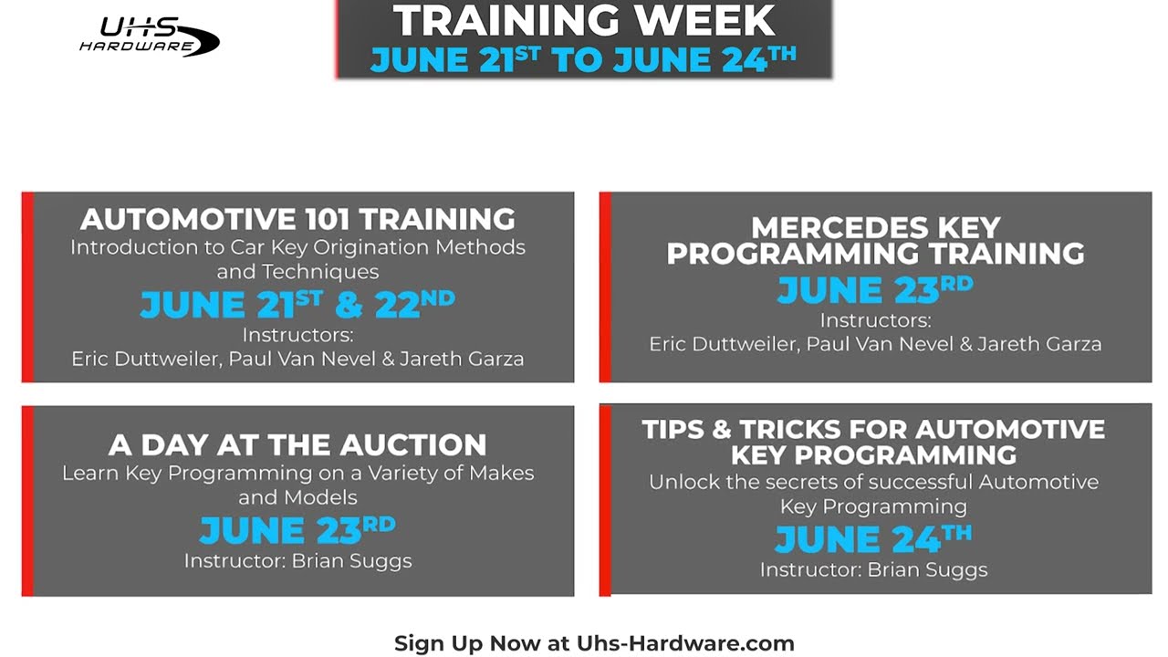 UHS Hardware Training Week - June 21- 24 - Ft. Lauderdale Florida | SIGN UP NOW!