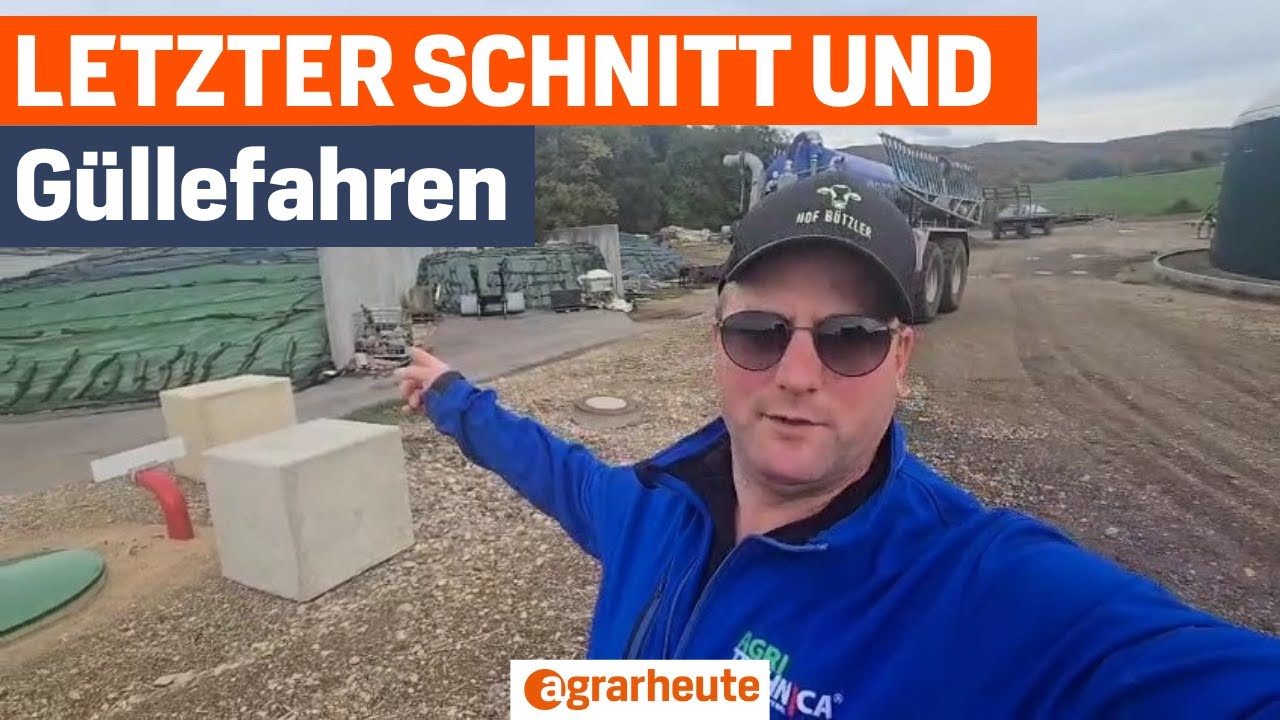 Letzter Schnitt und G&uuml;llefahren: Landwirt B&uuml;tzler bereitet sich auf den Winter vor