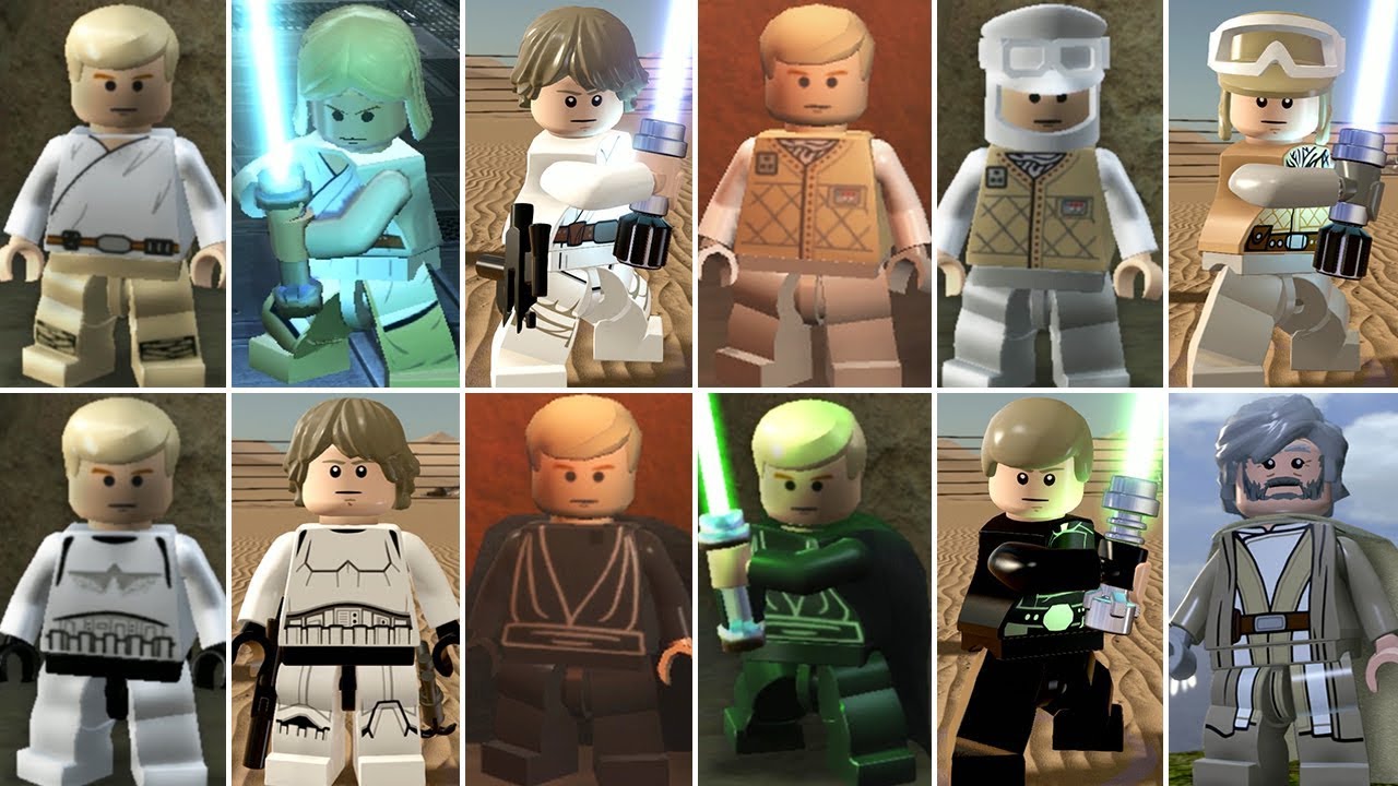 Люк Скайуокер Эволюция в видеоиграх LEGO
