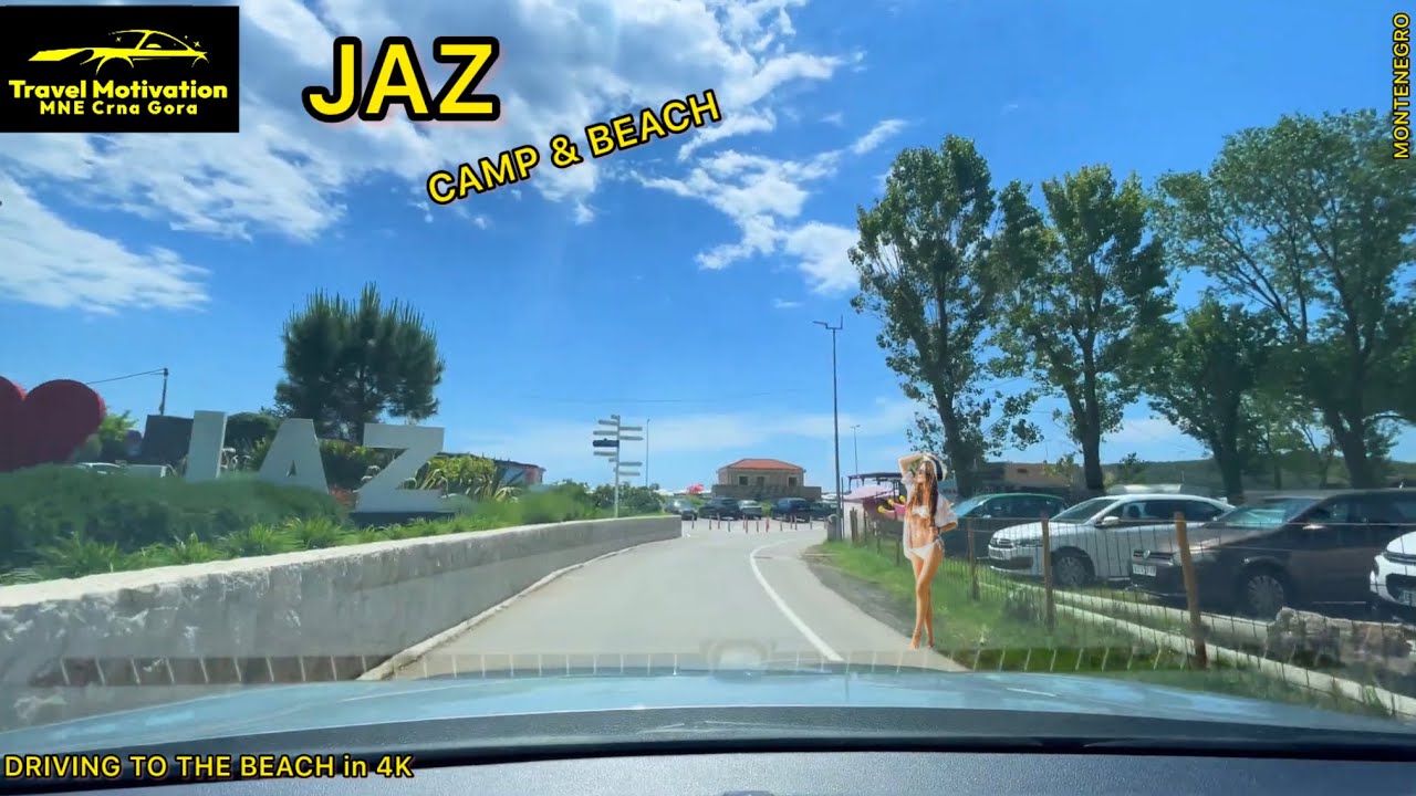 JAZ kamp Vožnja do Plaže i Plaža u Junu 2024 - JAZ Camp [Driving to the Beach in 4K] MNE Crna Gora