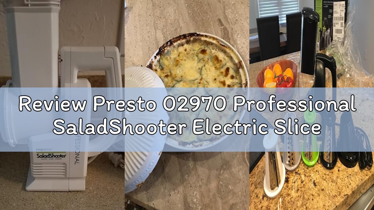 Review Presto 02970 Professional SaladShooter Electric Slicer/Shredder, Black,1 count