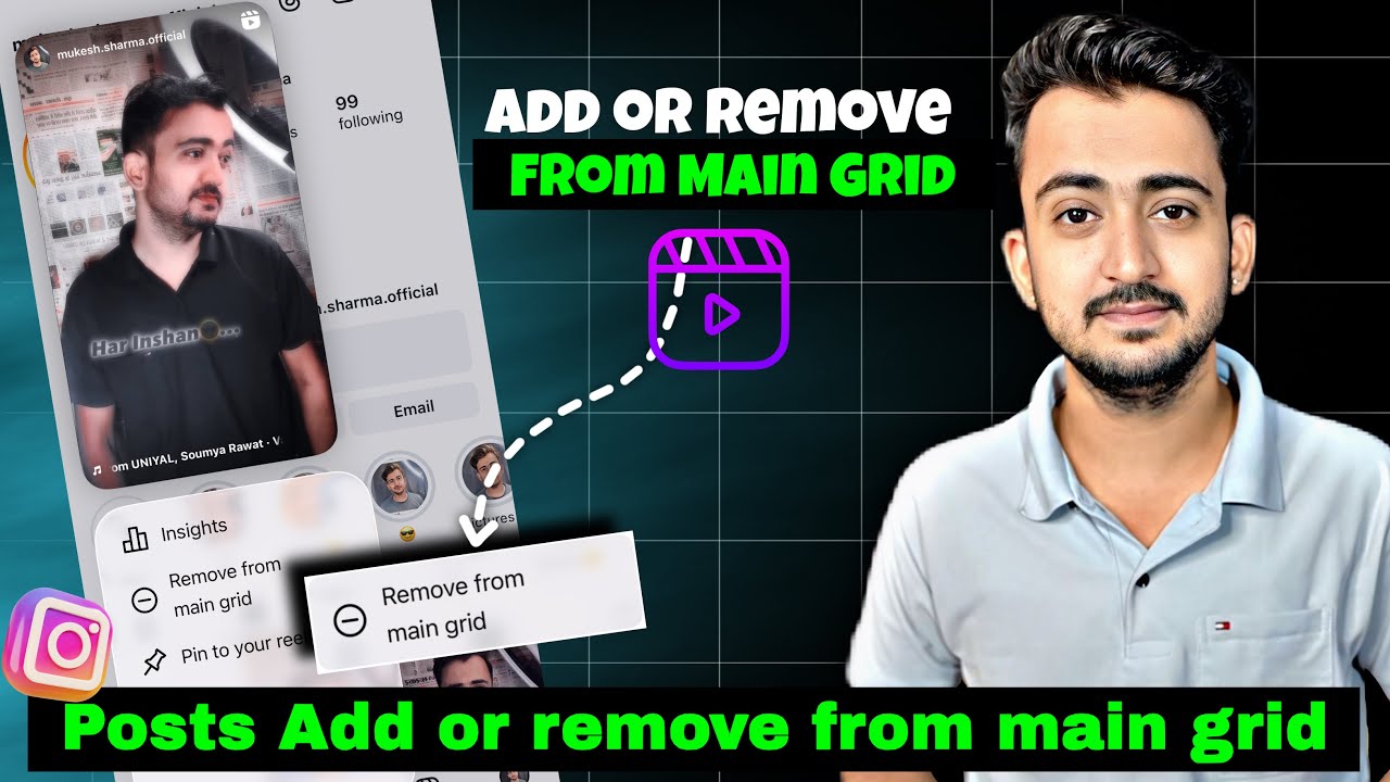 How to Add or Remove Instagram Reel From Grid 2025 @Techfreakie 