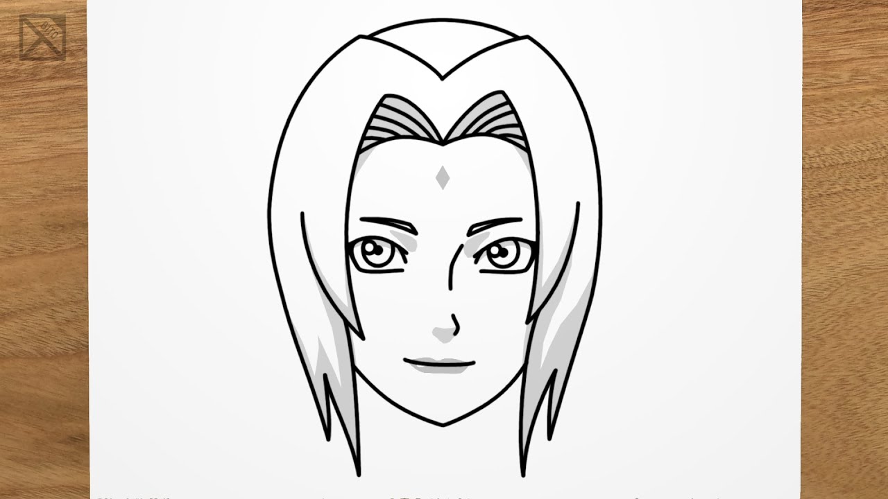 How to draw TSUNADE from Naruto step by step, EASY