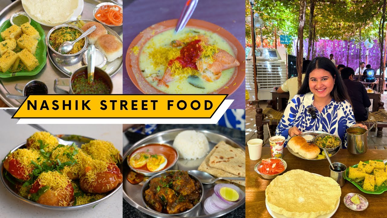 Best NASHIK STREET FOOD | Spicy Misal Pav, Kadhi Samosa, Chicken Thali, Chaat, Dabeli & More | 4K