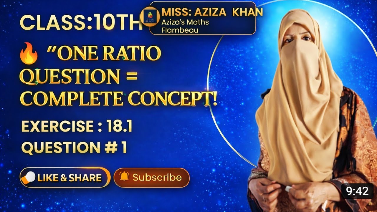 Ratio Concept Class 10 | Exercise 18.1 Question 1 | Preparation for Board Exam 2026
