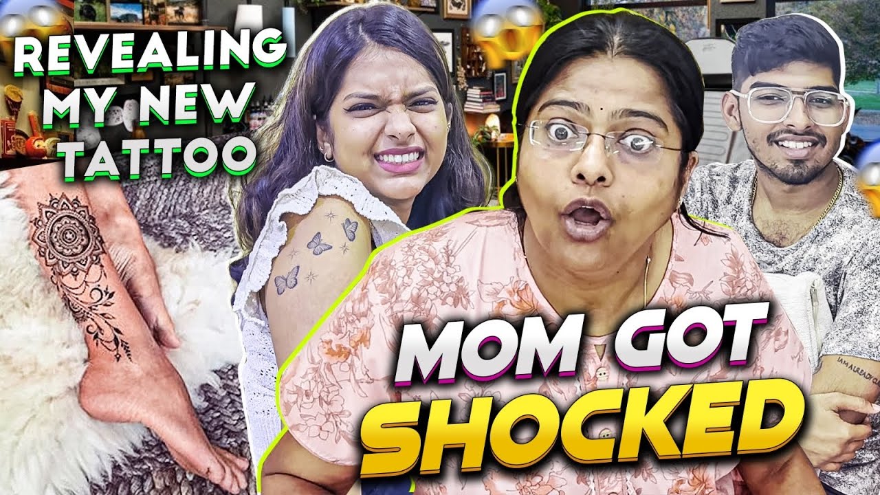 Surprise Tattoo Reveal😳🫢!! Got A Tattoo Without My Mom Knowing About It || #sneholic #funvlog