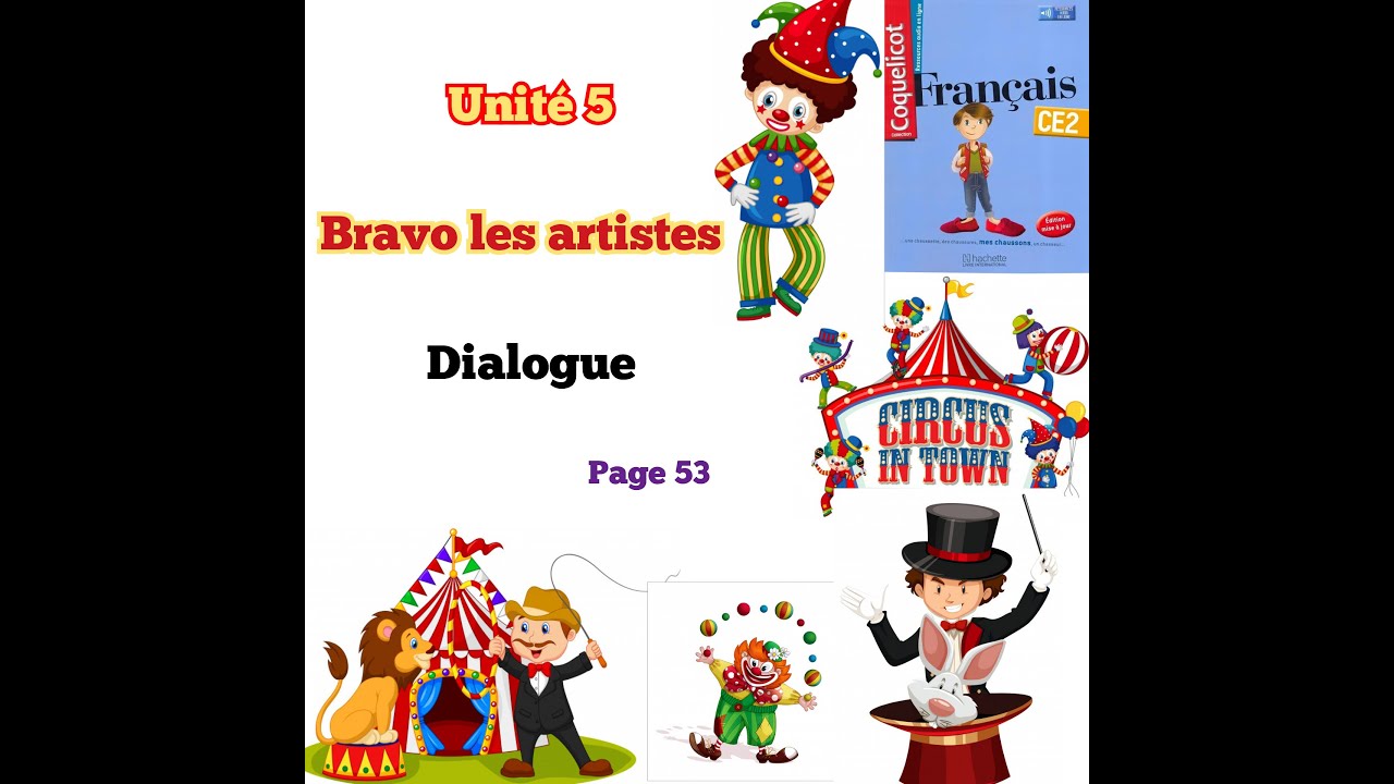 Unité 5 dialogue : bravo les artistes, coquelicot CE2. Page 53.