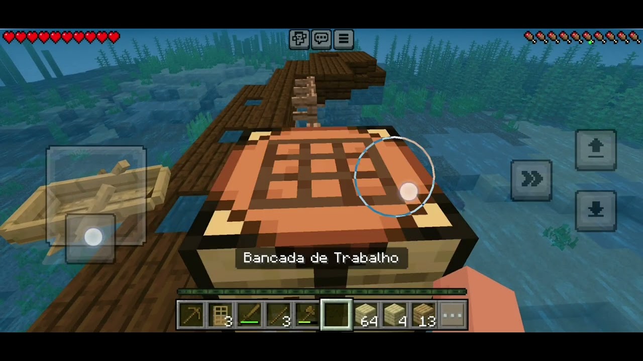 Jogando Minecraft