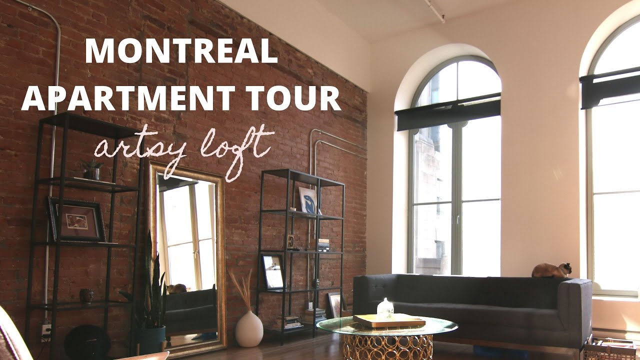 Montreal Apartment Tour | Exposed Brick Wall & High Ceiling Loft