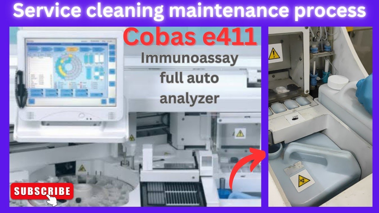 Service cleaning maintenance process in cobas e411 | @medicallabtechnologysajal6903