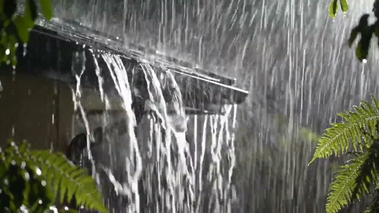 Heavy Rain on Tin Roof with Thunder Sounds for Sleep & Focus