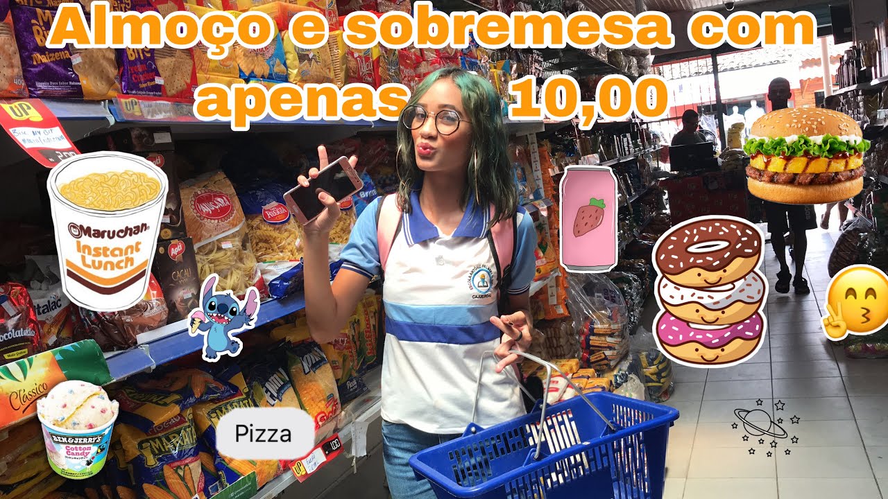 DESAFIO: USANDO APENAS 10,00 REAIS PARA FAZER MEU ALMOÇO E A SOBREMESA