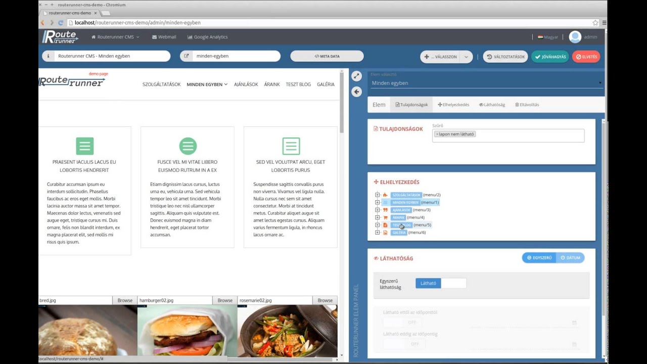 Web-Plasztika - Routerunner CMS - Elemek &aacute;thelyez&eacute;se