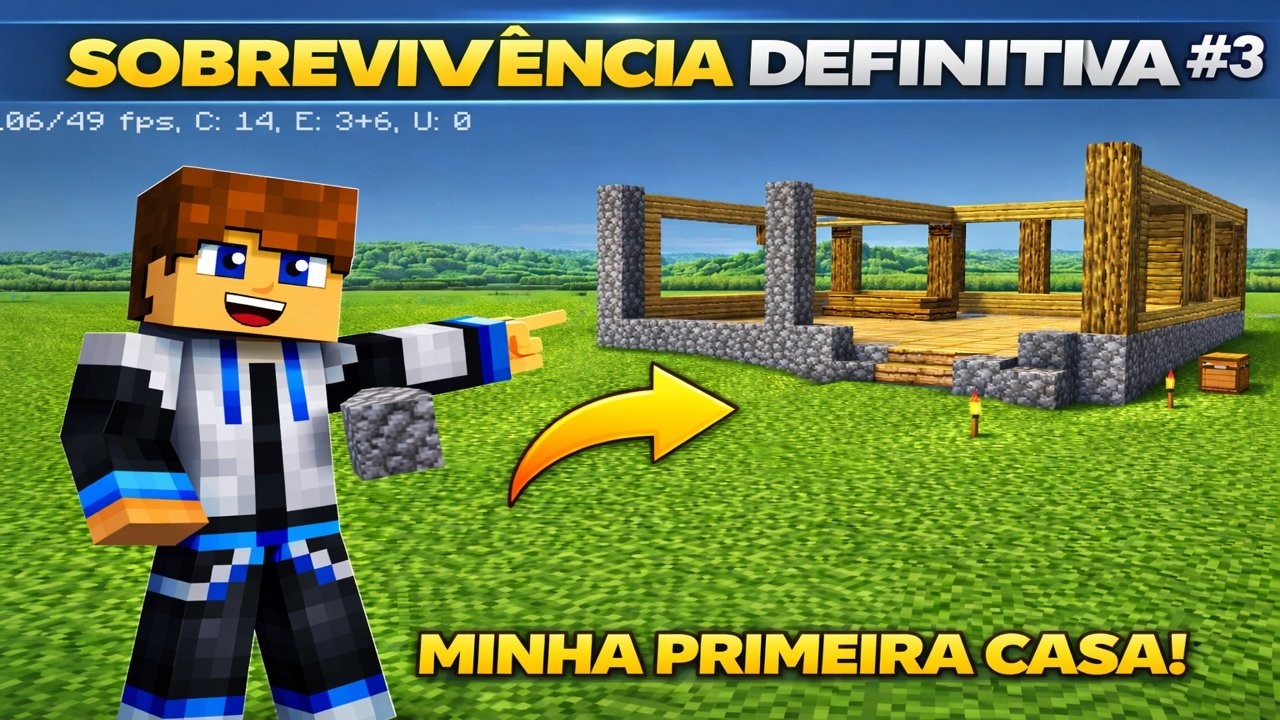 ENCONTREI UMA PLANÍCIE E CONSTRUÍ MINHA PRIMEIRA BASE! | Sobrevivência Definitiva #03