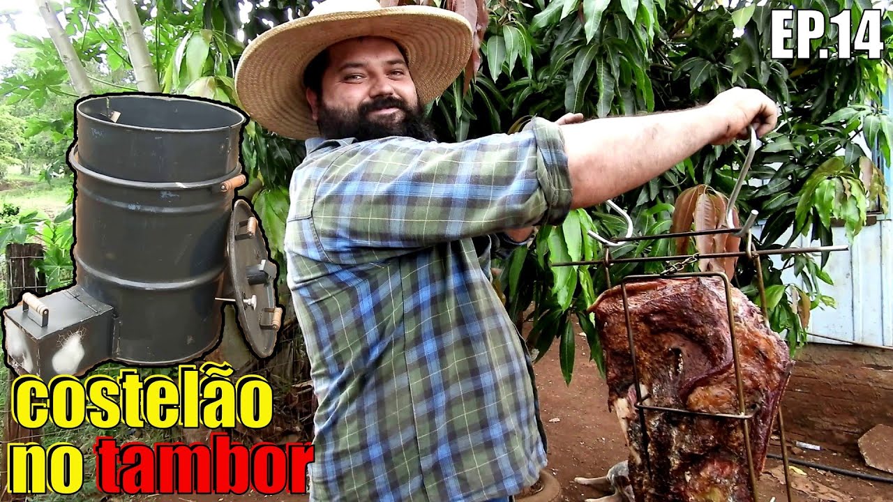 COSTELÃO BOVINO na churrasqueira de tambor - ep.14