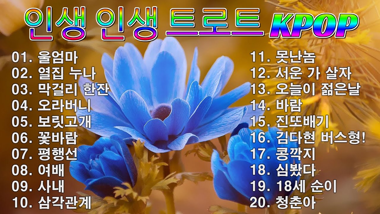 [ NEW ] 인생 인생 트로트 KPOP (TROT) PLAYLIST 🗃️ ( 꽃길.상사화.여인의 눈물.회룡포.바람길...) #kpop