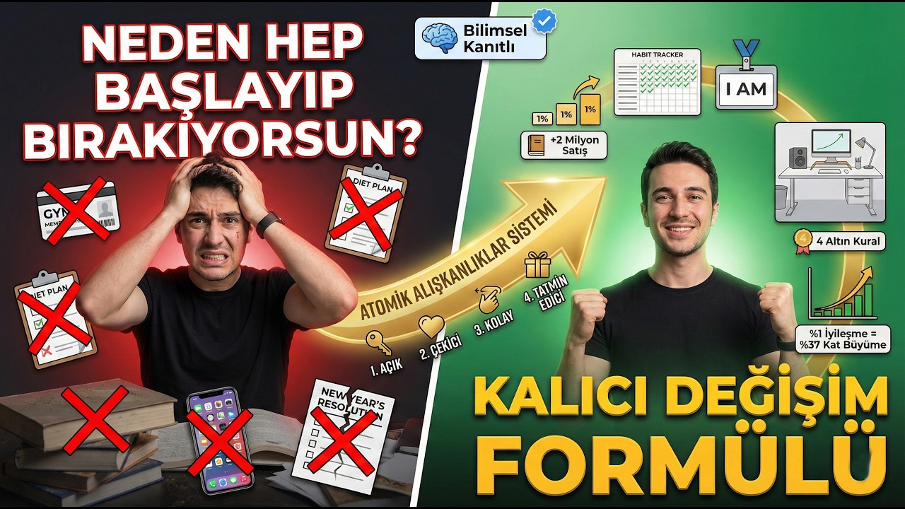 Neden Hep Başlayıp Bırakıyorsun? | Atomik Alışkanlıklar'dan Kalıcı Değişim Formülü ⚛️