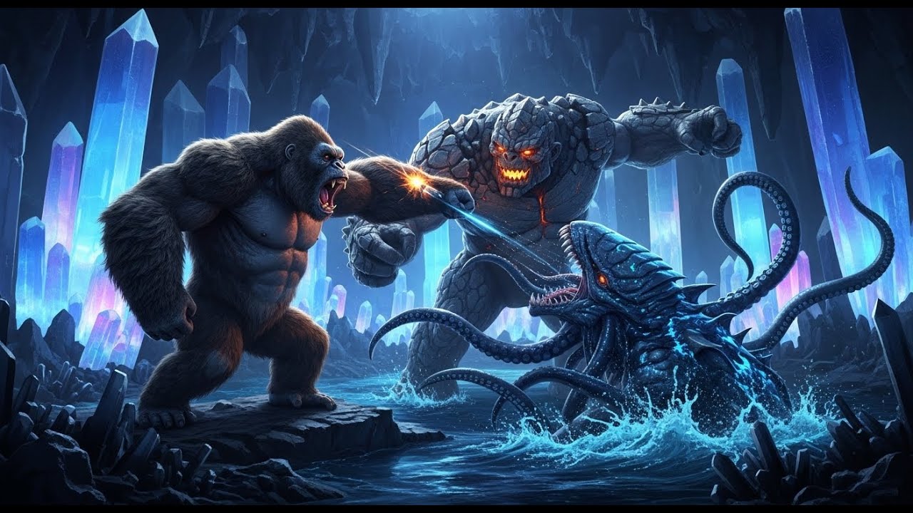 Epic Fight: King Kong vs. Mega Troll vs. Sea Eater: Secret of the Crystal Cave