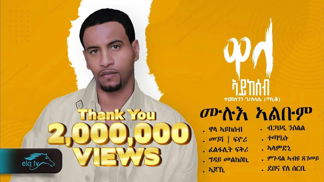 ela tv - Temesgen G/selassie  - Taniqo - Wala Aykeseb - Vol 1 - ሙሉእ ኣልቡም - 1 Hour - Relaxing Video