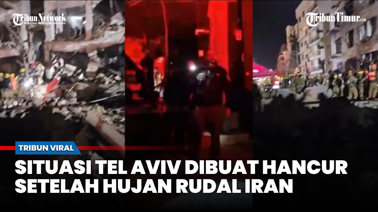Situasi Tel Aviv Usai Dihujani Rudal Iran, Tim Rescue Mati-matian Evakuasi Korban di Reruntuhan