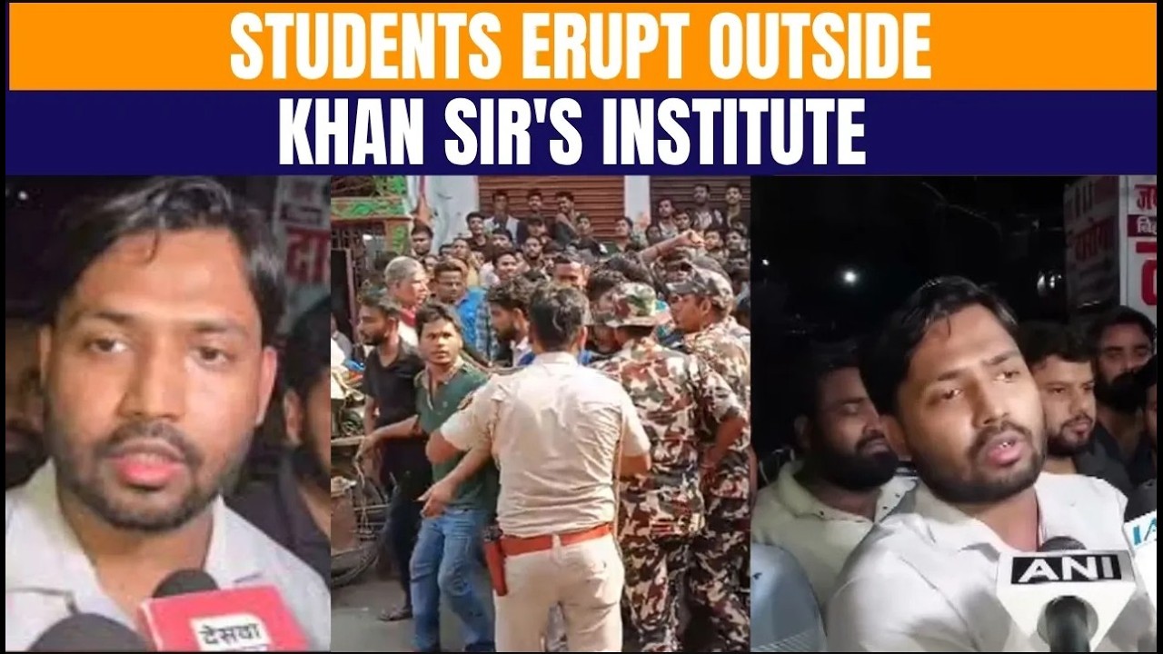 Khan Sir Addresses Angry Students Protesting Outside Coaching Institute in Patna