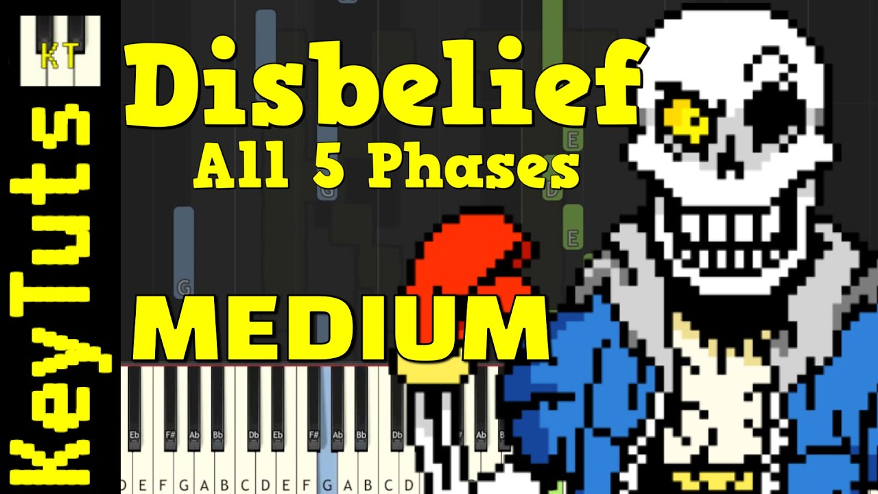 Disbelief FULL OST [All 5 Phases] - Medium Mode [Piano Tutorial] (Synthesia)