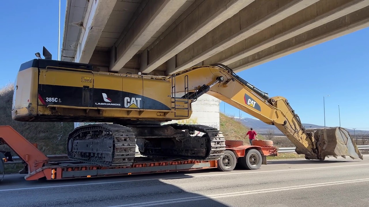 Loading & Transporting The Caterpillar 385C Excavator To The Next Project - Sotiriadis/Labrianidis