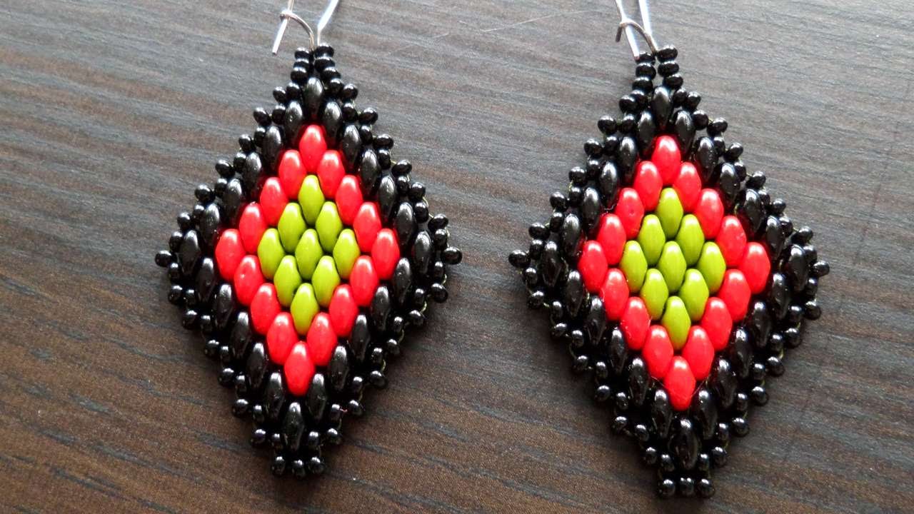 How To Assemble Diamond Shaped Beaded Earrings - DIY Style Tutorial - Guidecentral