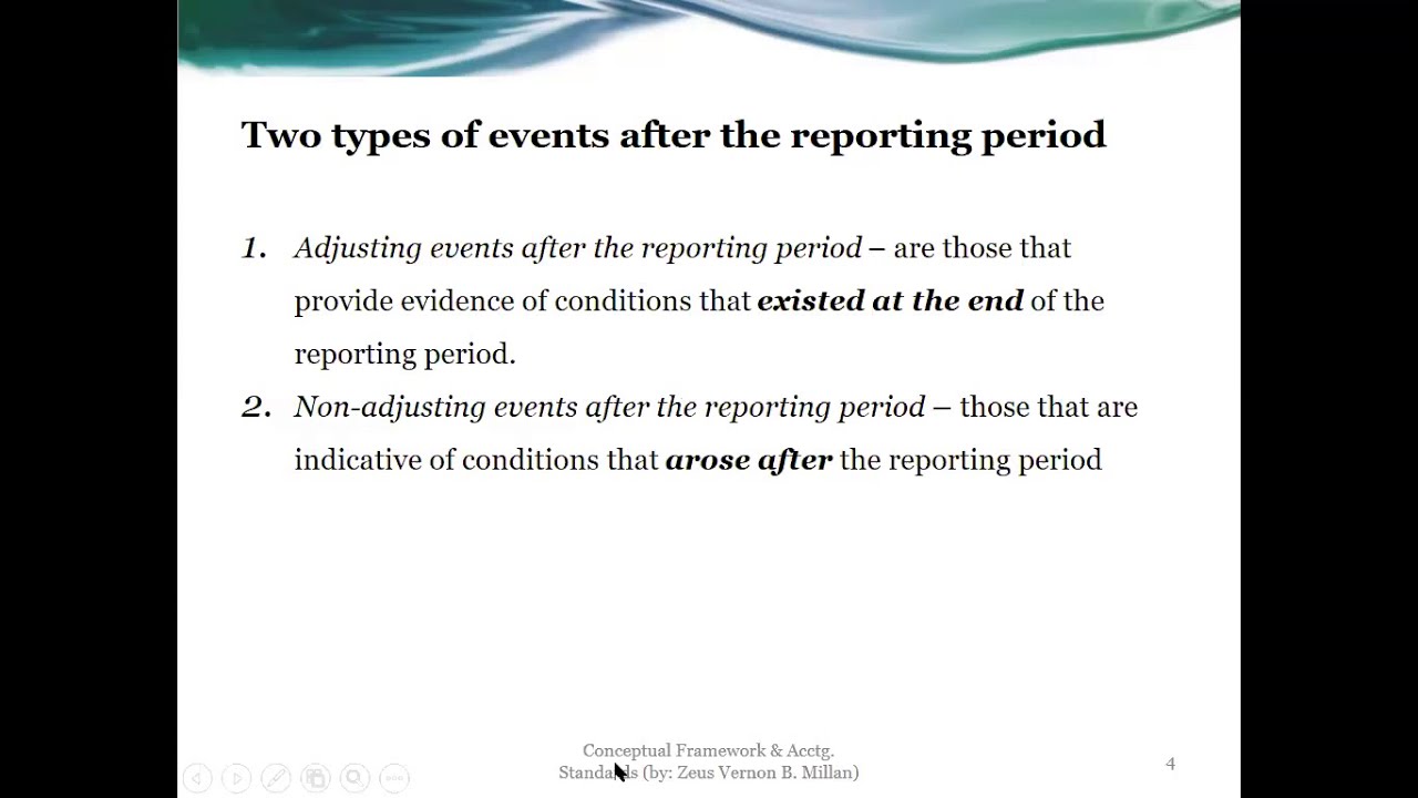 PAS 10 Events After the Reporting Period