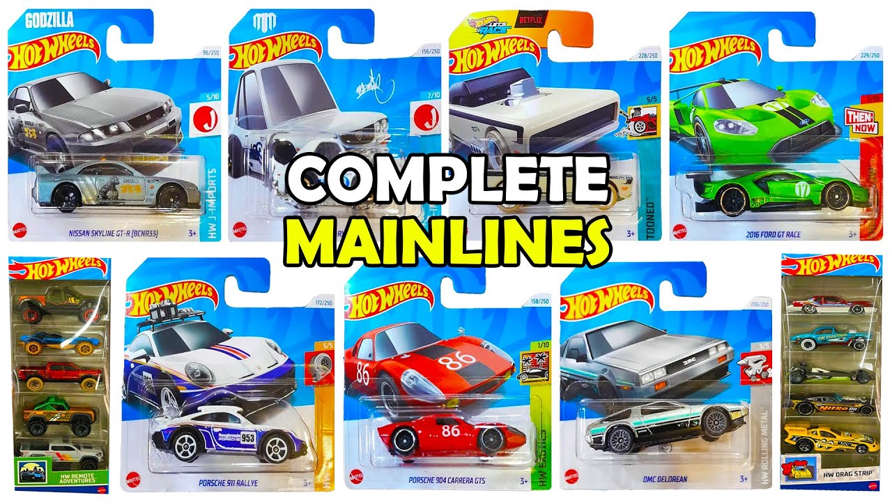 Preview - Hot Wheels 2024 N, M, L, J Case Mainlines, 5 Packs, Boulevard Dash W, Pagani Utopia & More