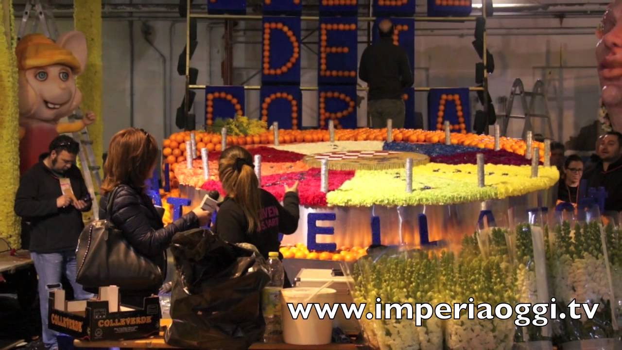 Sanremo in Fiore 2014  la preparazione dei carri