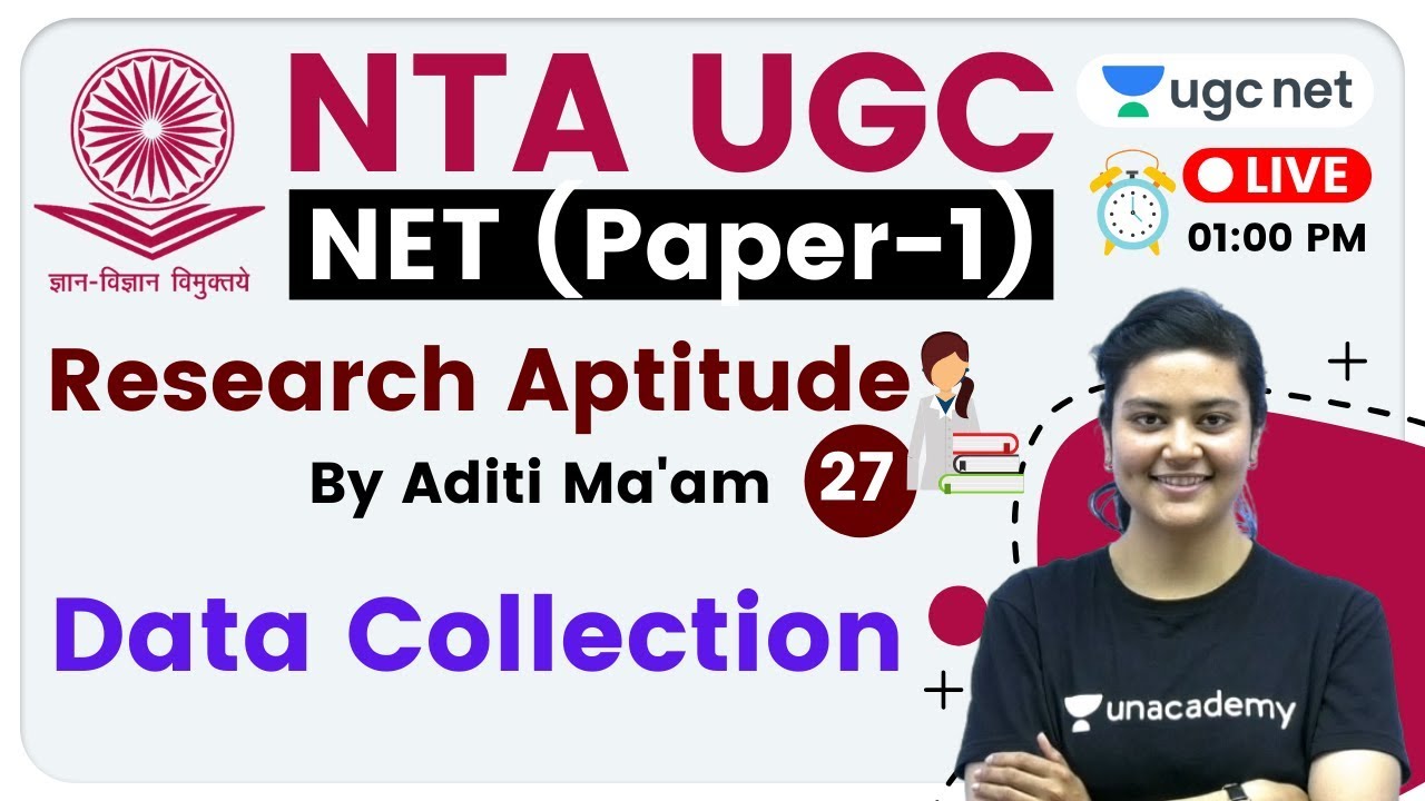 NTA UGC NET 2020 (Paper-1) | Research Aptitude by Aditi Ma'am | Data Collection