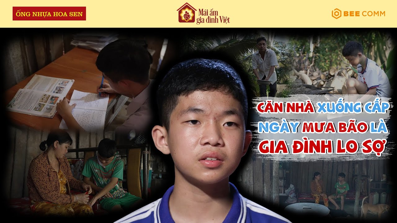 Nhà xuống cấp theo năm tháng những ngày MƯA BÃO là những ngày gia đình co mình trong lo sợ